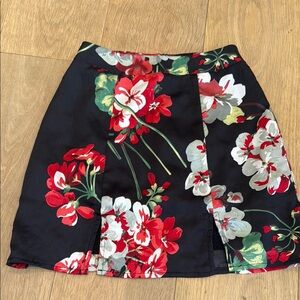 Floral Black Skirt Revolve XXS